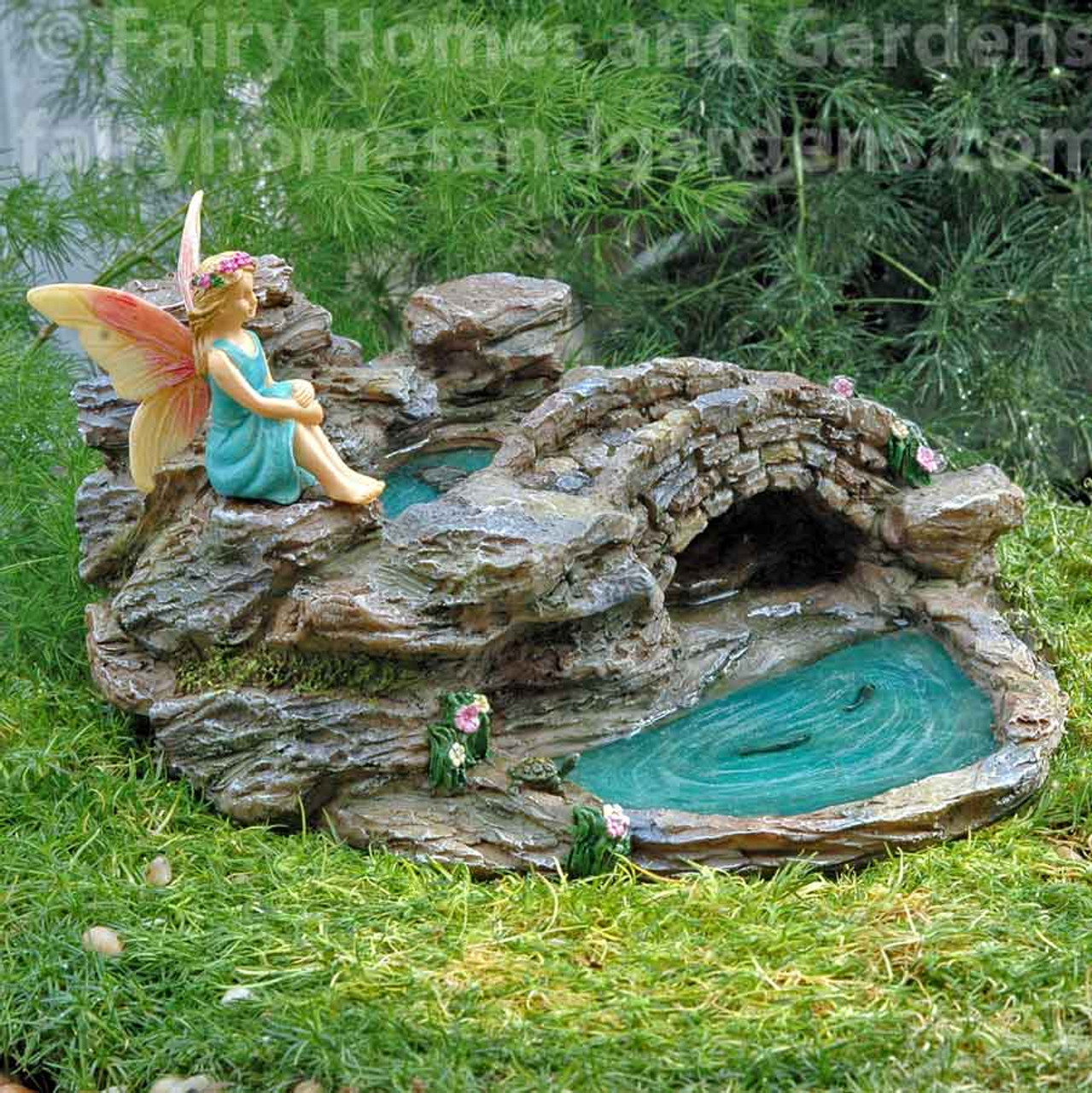 Fairies Garden Pond, Fairy Pond With Waterfall, Fairy Pond