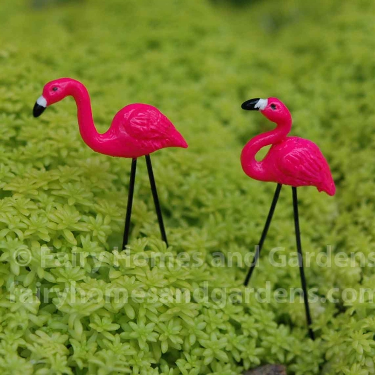  MUAMAX Miniature Flamingo Picks 2 Pack Fairy Garden Accessories  Pink Miniature Garden Flamingo Figurines Decorative Plant Stakes for Pots  Ornaments Flamingo Décor Gifts : Patio, Lawn & Garden