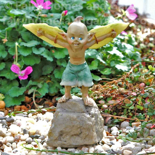 Miniature Garden Pixie Ready for Take Off