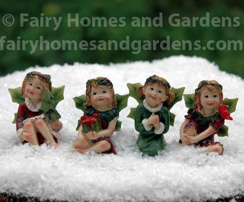 Christmas Fairy Figurines - Set of Four