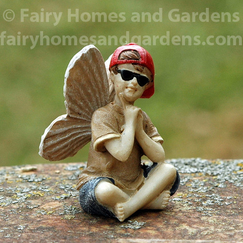 Cool Fairy Dude with Shades Figurine