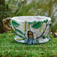 Birch Catkin Tea Cup Planter