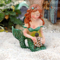 Miniature Mermaid with Sea Turtle