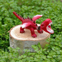 Miniature Red Baby Dragon Roaring