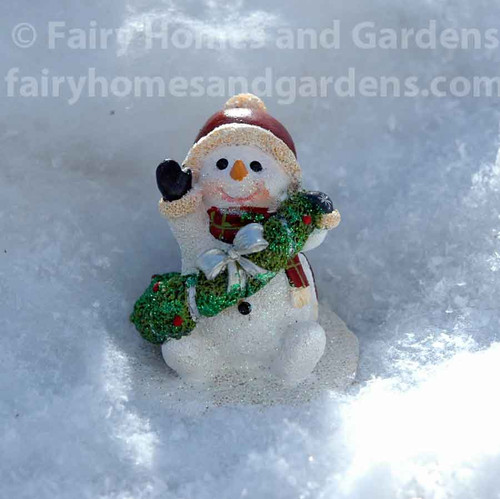 Miniature Snowman with Christmas Presents