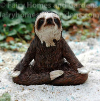 Miniature Collectible Sloth Meditating Figurine