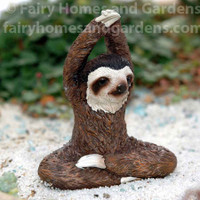 Miniature Sloth Practicing Yoga Collectible Figurine