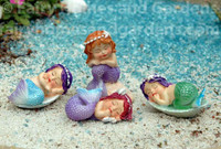 Miniature Sleeping Mermaid Babies - Set of Four