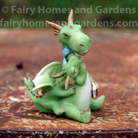 Miniature Mama Dragon and Baby Figurine