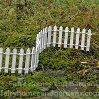 Woodland Knoll Miniature White Picket Fence
