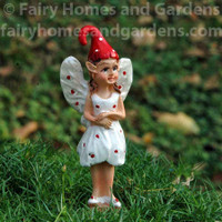 Miniature Standing Muscaria Mushroom Fairy 'Nicky'