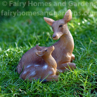 Woodland Knoll Doe and Fawn Figurine