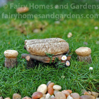 Miniature Top Collection Stone Table and Stools