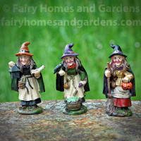 Miniature Witch Figurine Assortment - Set of Three