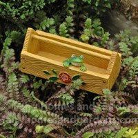 Miniature Garden Caddy with Tiny Frog