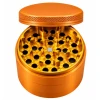 Human Grade 4 Piece Aluminum W Rubber Grinder Orange