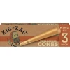 Zig Zag Cones King Size 1PK-3CT Unbleached