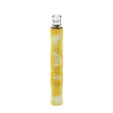 White Rhino Chillum To Straw Quartz Glow in the Dark