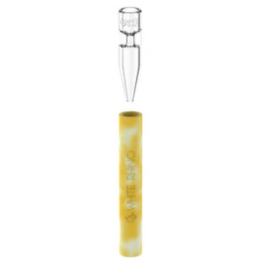 White Rhino Chillum To Straw Quartz Glow in the Dark