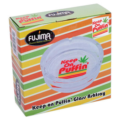 Fujima Keep on Puffin Glass Ashtray Box