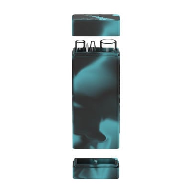 White Rhino Dual Original Silicone Container with Glass Straw & Chillum Front