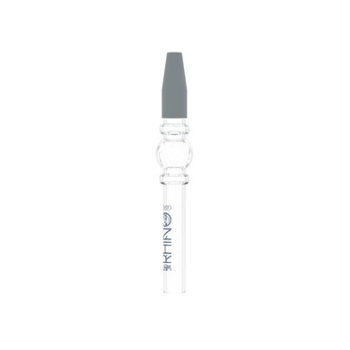 White Rhino Quartz Dab Straw with Silicone Cap-V3