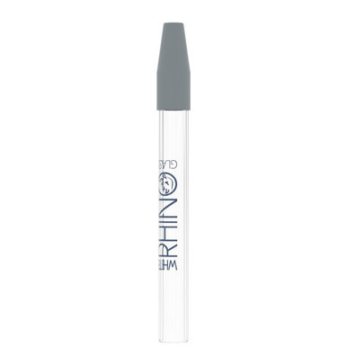 White Rhino Quartz Dab Straw with Silicone Cap-V1