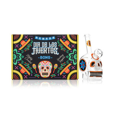 Hemper water Pipe-Dia De Los Muertos