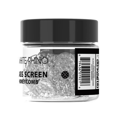 White Rhino Glass Screen Honeycomb - 100CT Jar Back