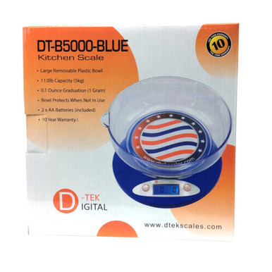 D-TEK DIGITAL SCALE - 5000G 0.1G BLUE- DT-B5000