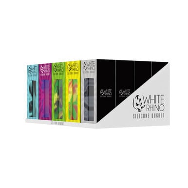 White Rhino Silicone Dugout Original - Assorted Colors 20CT Display Side View
