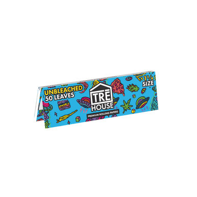 TRƒí House Premium Rolling Papers 1 14 Unbleached - 50ct Book
