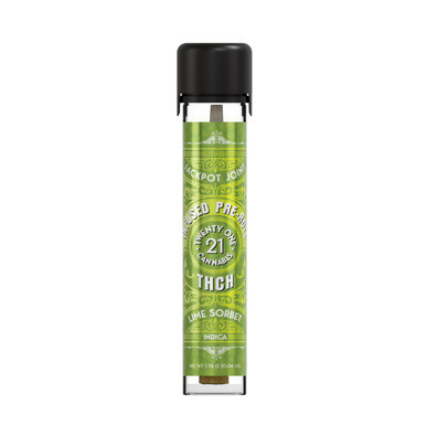 Twenty One Jackpot Joints THCH Infused Prerolls 1.75G Lime Sorbet