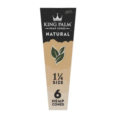 KING PALM HEMP - 1-1 4 CONES - 1PK- 6CT NATURAL