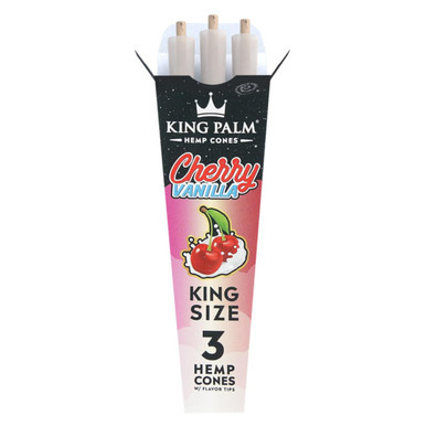 KING PALM HEMP CONES 3 COUNT-CHERRY VANILLA