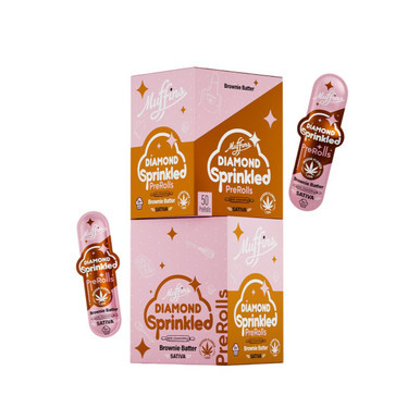 Muffins Diamond Sprinkled PreRolls 50CT-Browine Batter Sativa