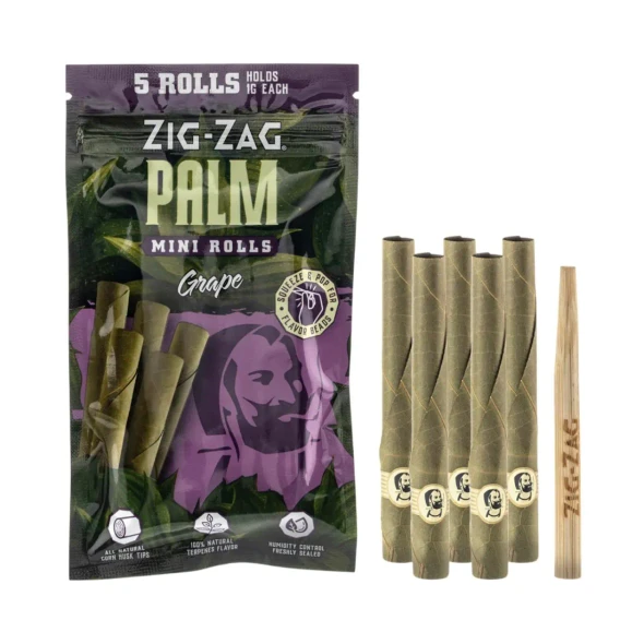 Zig Zag Palm Mini Rolls 1PK-5CT Grape