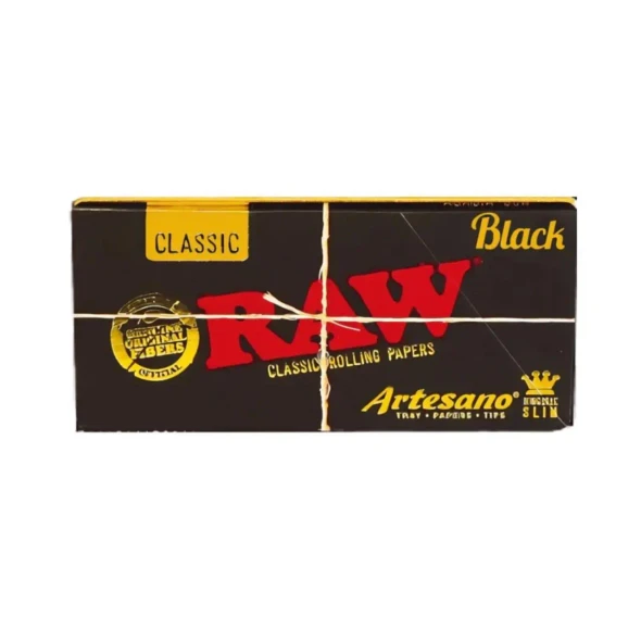 Raw Artesano King Size Slim Black Papers 1PK-1CT