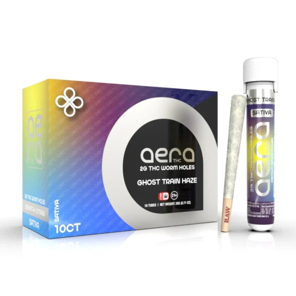 AERA THC D8 THCP Worm Holes 2G Ghost Train Sativa
