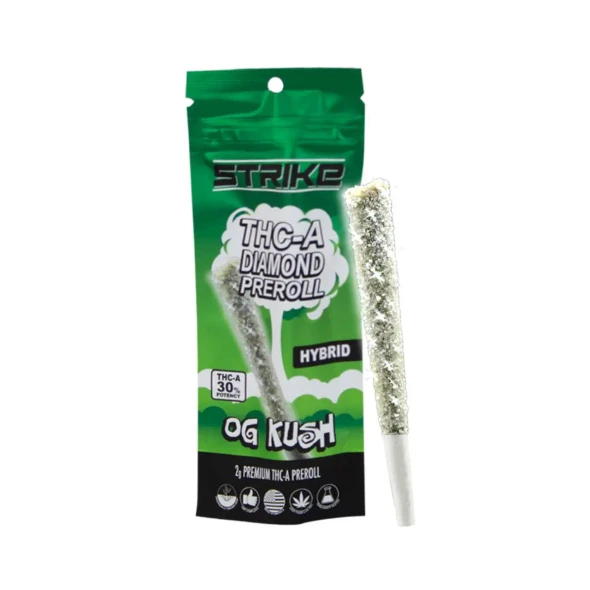 Strike THC-A Diamond Prerolls 2G-1CT OG Kush Hybrid