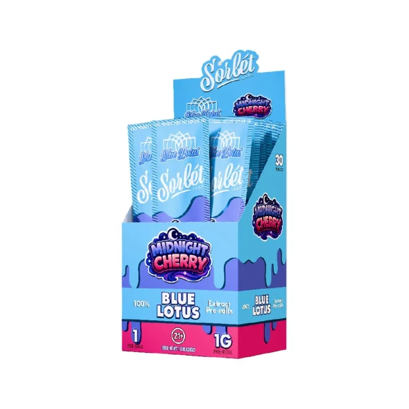 Sorbet Blue Lotus Prerolls 1G-1CT Midnight Cherry