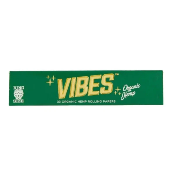 VIBES PAPERS 1PK-33CT KING SIZE ORGANIC GREEN