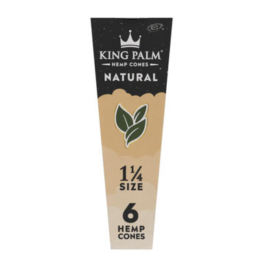 KING PALM HEMP - 1-1 4 CONES - 1PK- 6CT NATURAL