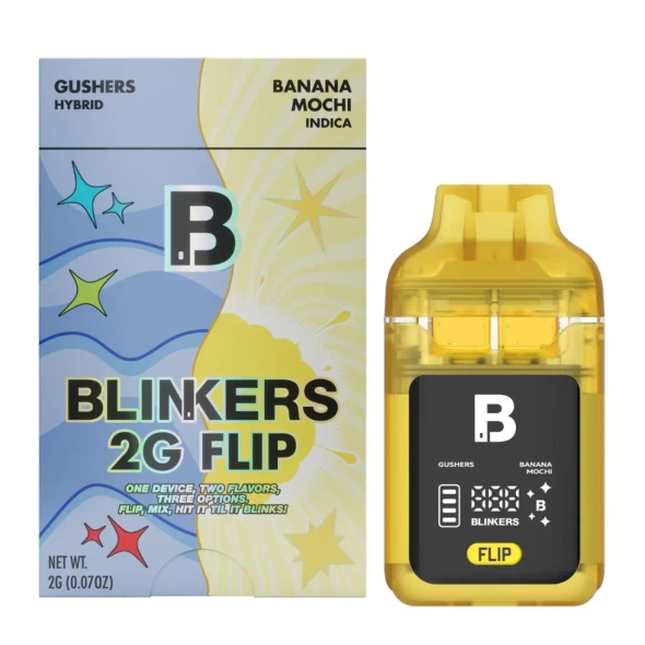 Blinkers FLIP Dual Chamber Disposables 2G Gushers Hybrid - Banana MochiIndica