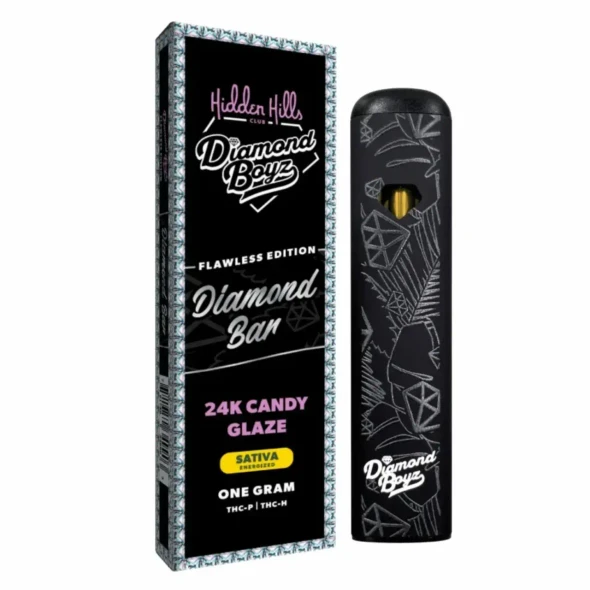 Hidden Hills Club x Diamond Boyz Diamond Bar THC-PTHC-H Disposable - 1G 24K Candy Glaze
