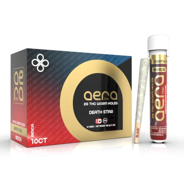 AERA THC D8 THCP Worm Holes 2G Death Star Indica