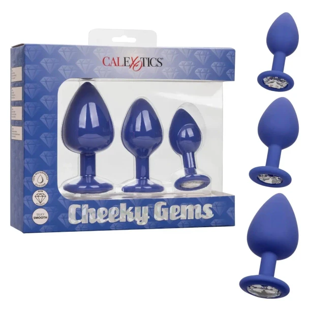 The Pleasure Company Cheeky Gems Silicone Plugs - 3CT