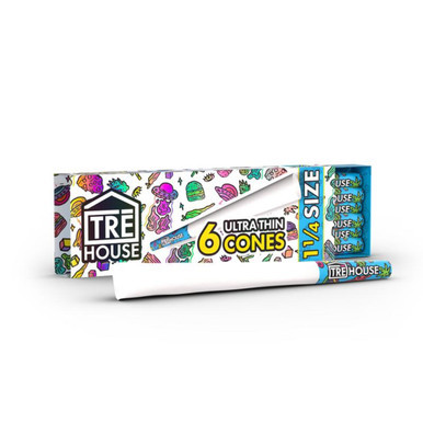 TRƒí House Premium Pre Roll Cones 1 14 Ultra Thin - 6PK