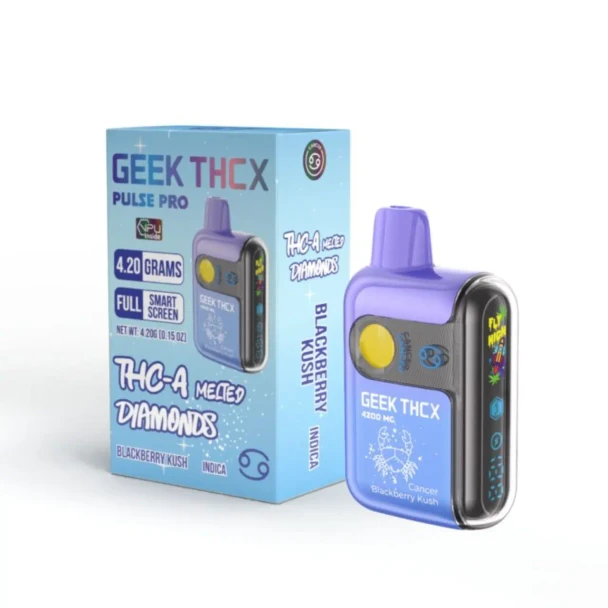 Geek THC-X Pulse Pro THC-A Melted Diamonds Disposable - 4.2G Blackberry Kush indica