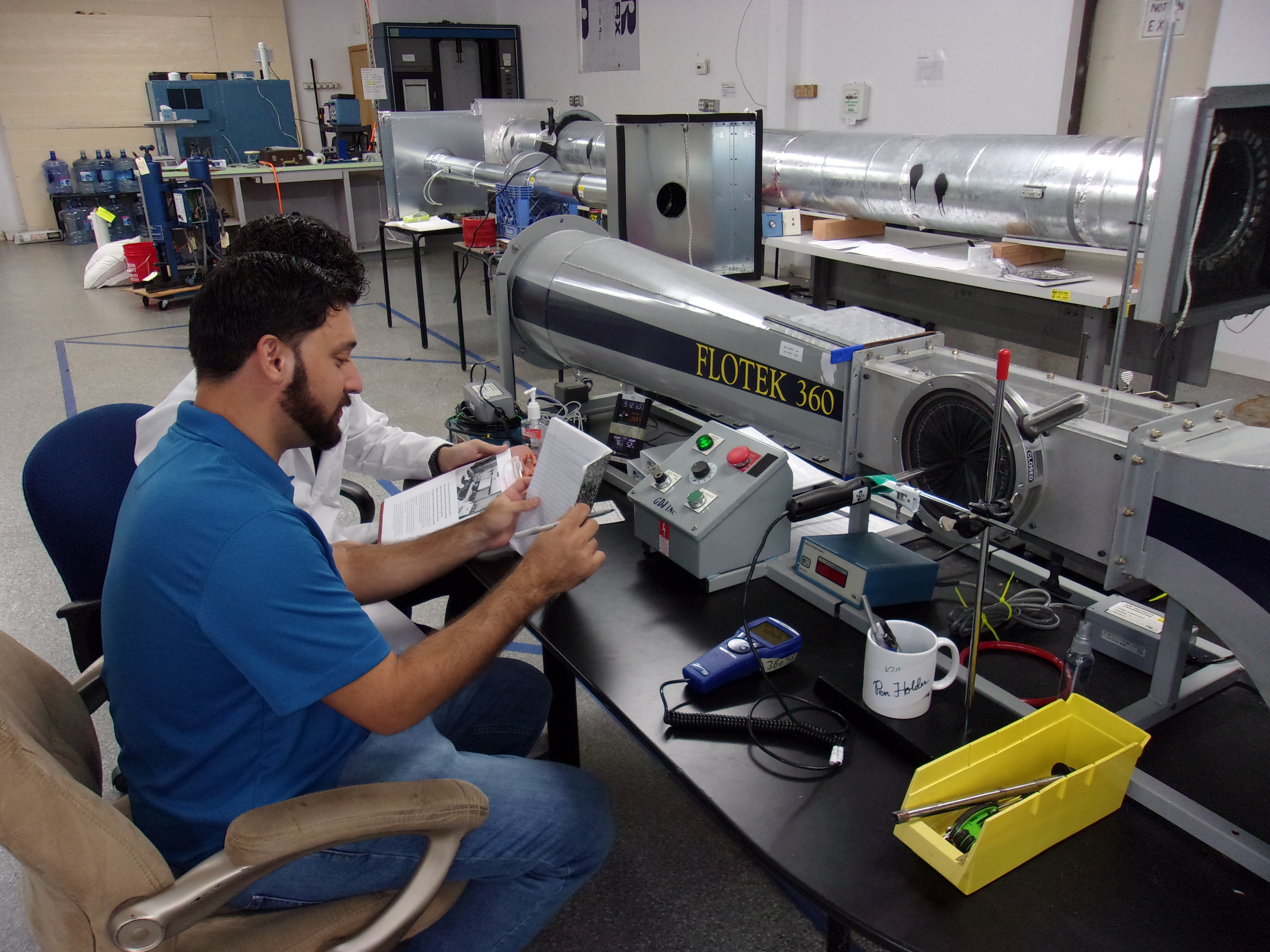 Air velocity lab, wind tunnel, Flotek